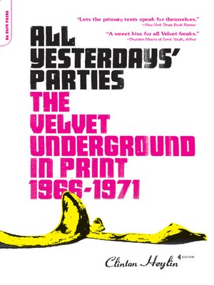 cover image of All Yesterdays' Parties